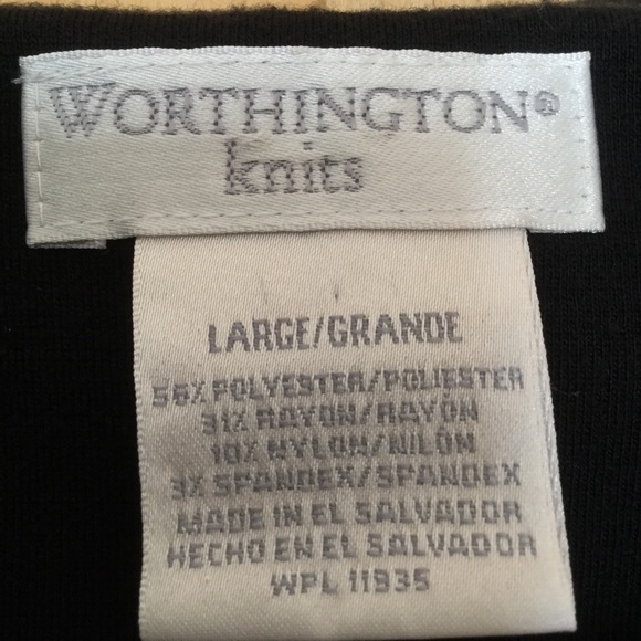 Essential black dress Worthington Knits Large - Picture 2 of 3
